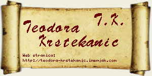 Teodora Krstekanić vizit kartica